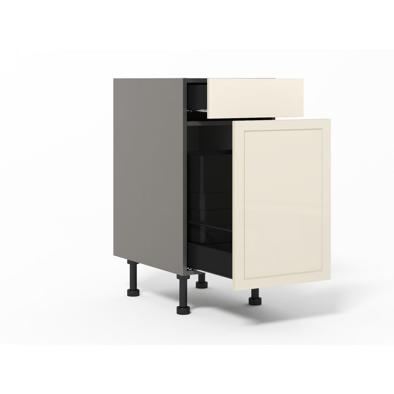 Meuble bas tri sélectif duo 1 porte, 1 tiroir