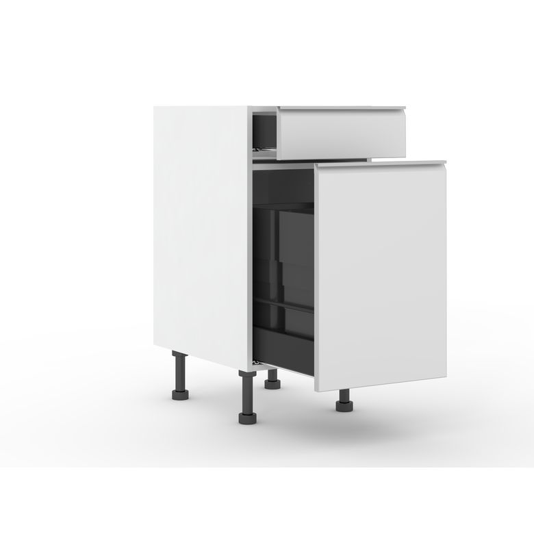 Meuble bas tri sélectif duo 1 porte, 1 tiroir