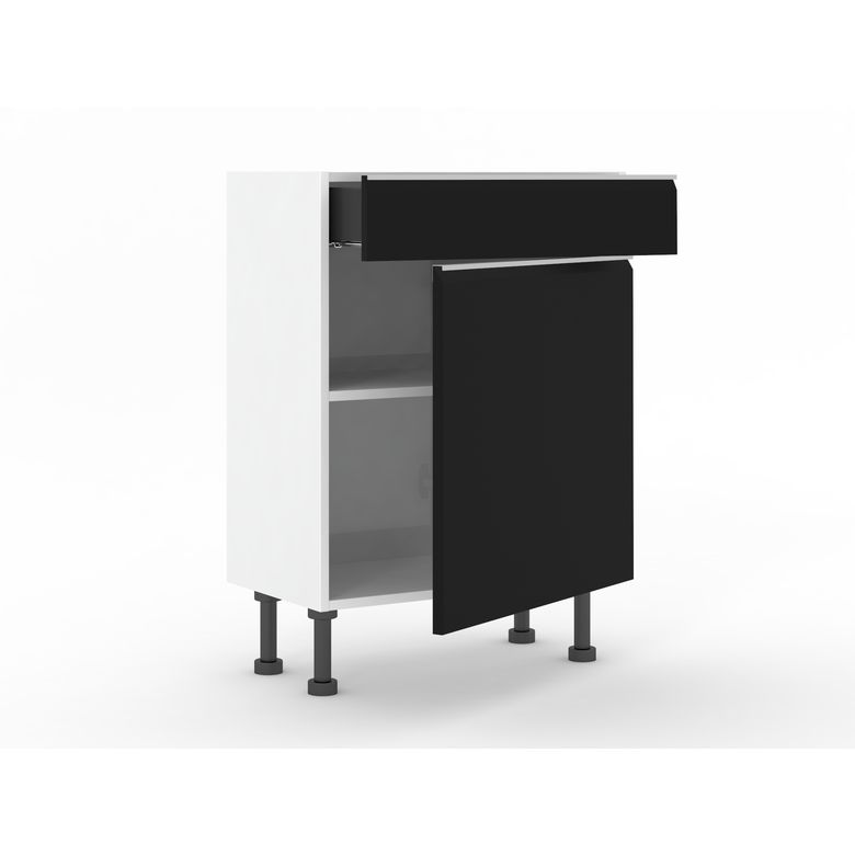 Meuble bas gain de place 1 porte, 1 tiroir, 1 tablette