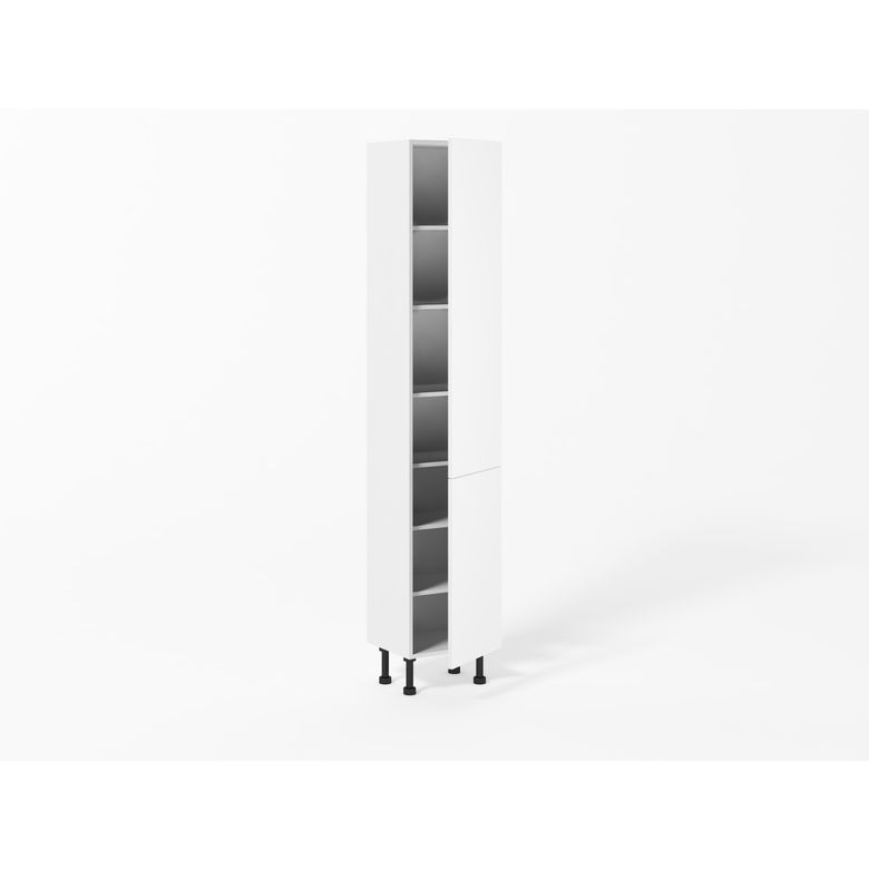 Colonne de cuisine 2 portes assemblées et 6 tablettes