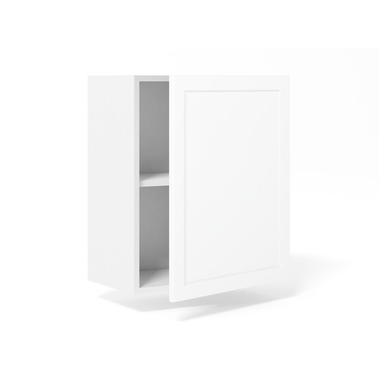 Meuble haut de rangement H.77 cm grande largeur 1 porte, 1 tablette