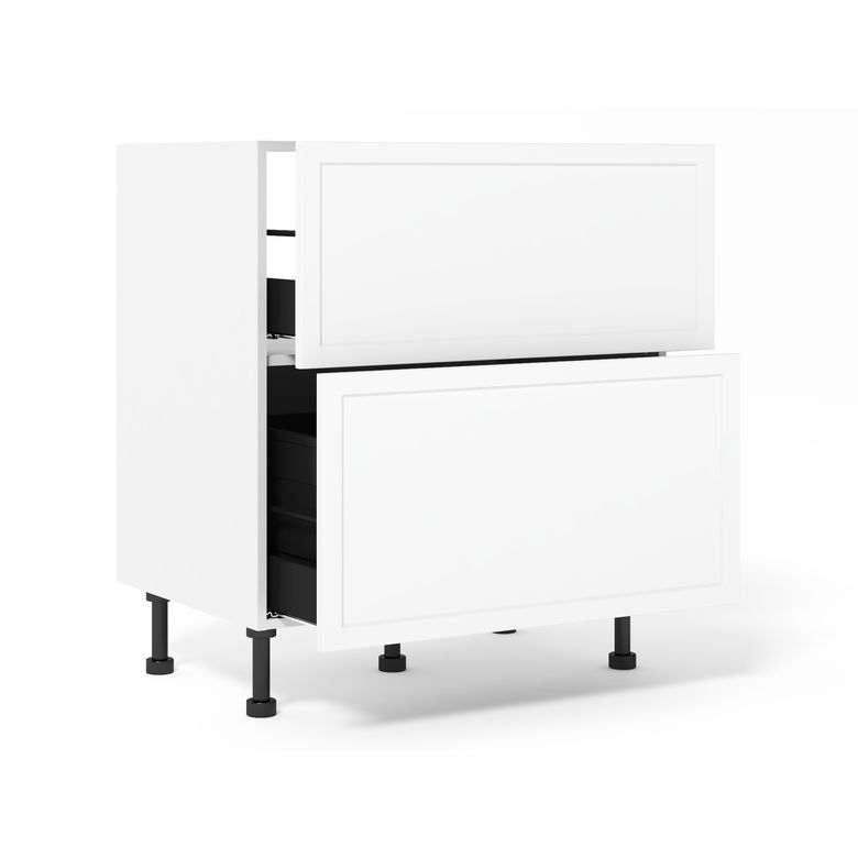 Meuble bas sous-évier tri sélectif trio 2 tiroirs