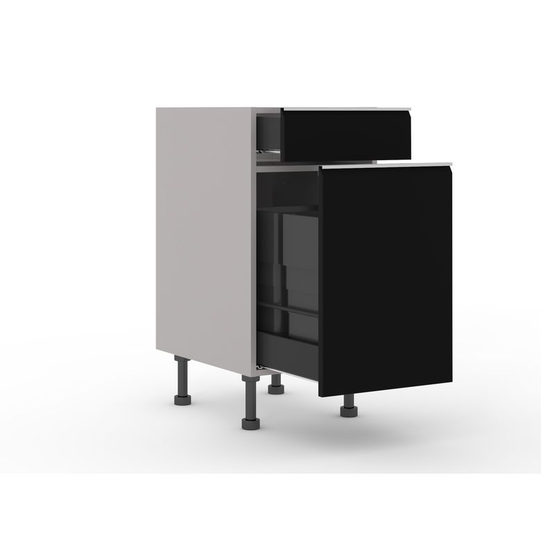 Meuble bas tri sélectif duo 1 porte, 1 tiroir