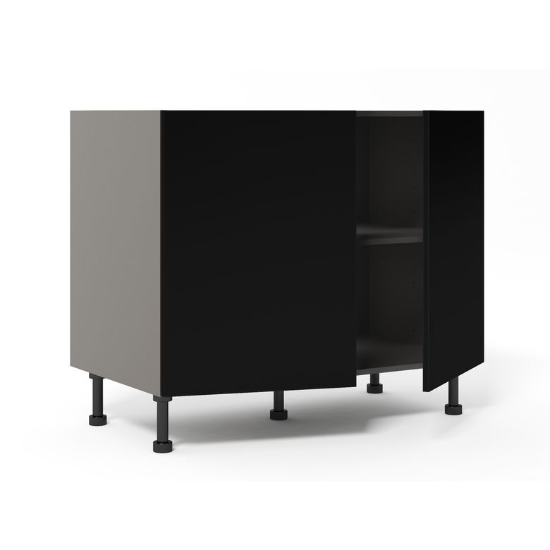 Meuble bas de rangement de cuisine petite largeur,1 porte,1 tiroir,1 tablette