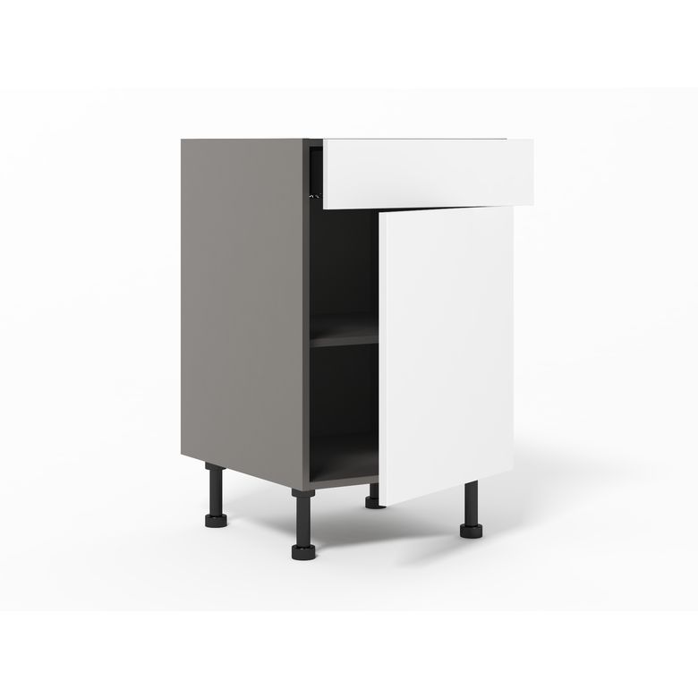 Meuble bas de rangement grande largeur 1 tiroir, 1 tablette, 1 porte