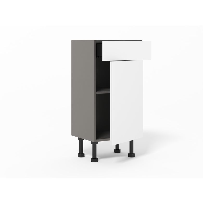 Meuble bas gain de place 1 porte, 1 tiroir, 1 tablette