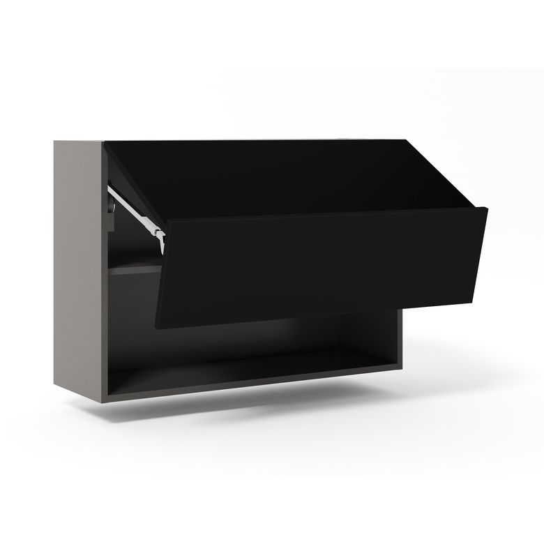 Meuble haut de cuisine 2 portes pliantes, 1 tablette