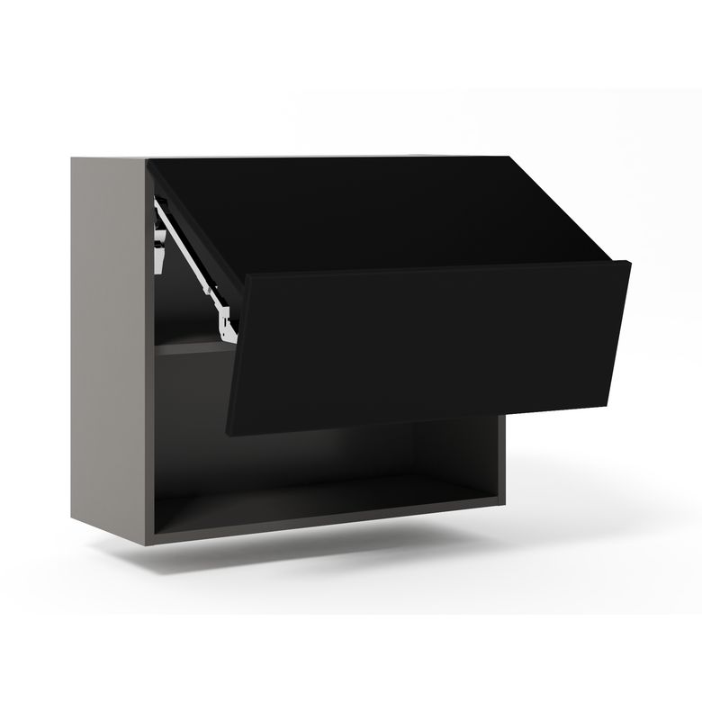 Meuble haut de cuisine 2 portes pliantes, 1 tablette