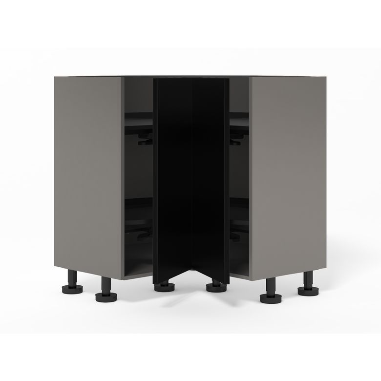 Meuble bas sous-évier 1 porte, 1 tablette, 1 fond alu