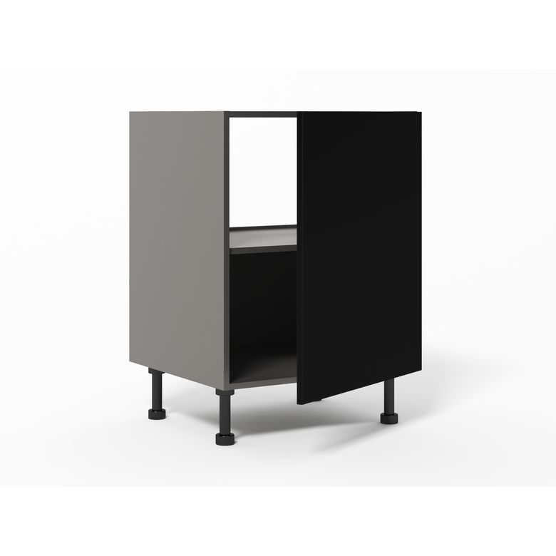 Meuble bas sous-évier 2 portes, 1 fond alu