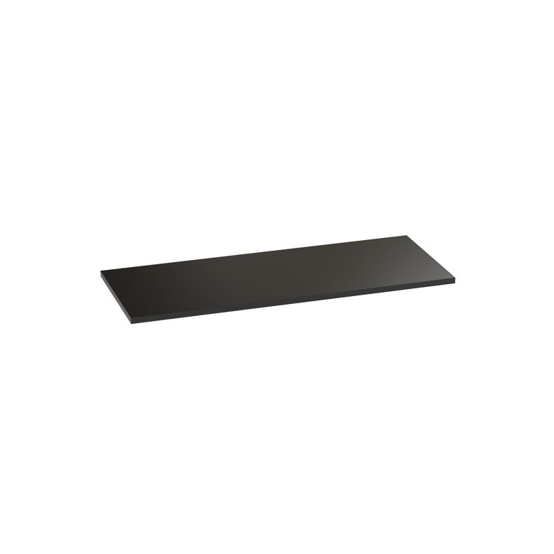 Plan de toilette mélaminé décor verni laqué noir FORMEO