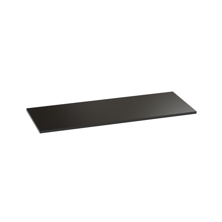 Plan de toilette mélaminé décor verni laqué noir FORMEO