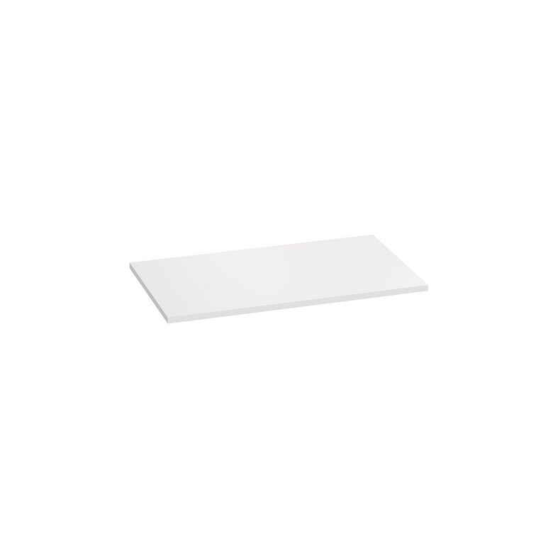 Plan de toilette mélaminé décor verni laqué blanc FORMEO
