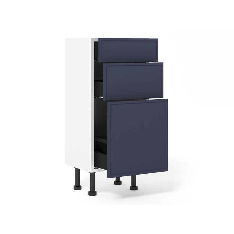 Meuble bas 1 casserolier + 2 tiroirs faible profondeur