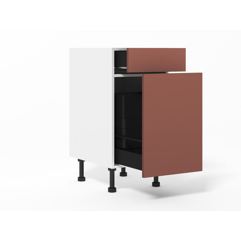Meuble bas tri sélectif duo 1 porte, 1 tiroir