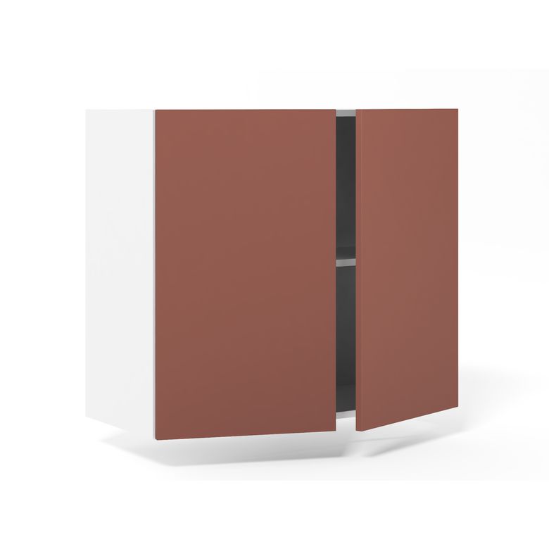 Meuble haut de rangement de cuisine 2 portes, 1 tablette