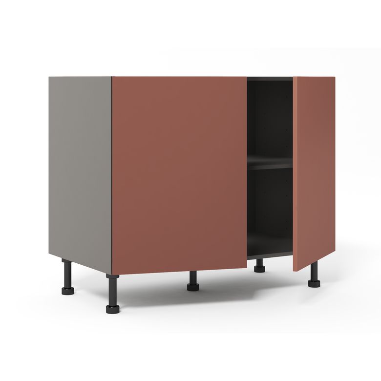 Meuble bas de rangement de cuisine 2 portes, 1 tablettes