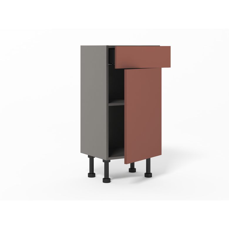 Meuble bas gain de place 1 porte, 1 tiroir, 1 tablette