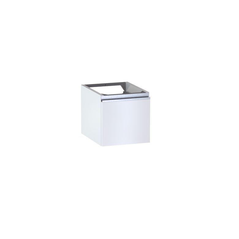Meuble complément sous-vasque gain de place H.30 cm, 1 porte, décor uni FORMEO