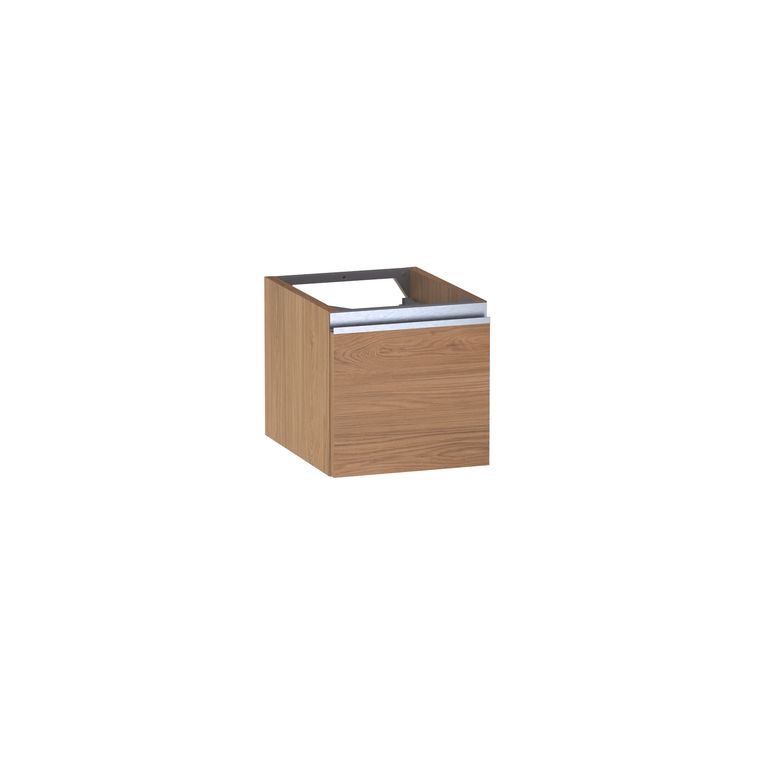 Meuble complément sous-vasque gain de place H.30 cm, 1 porte, décor naturel FORMEO