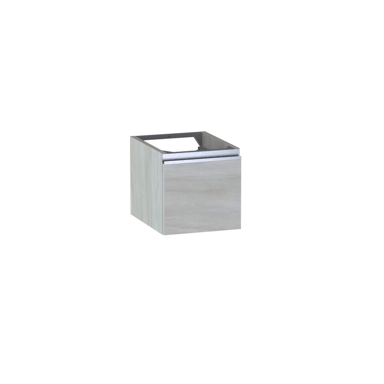 Meuble complément sous-vasque gain de place H.30 cm, 1 porte, décor naturel FORMEO