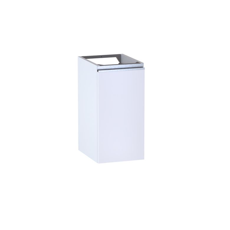 Meuble complément sous-vasque gain de place H.60 cm, 1 porte, décor verni laqué FORMEO