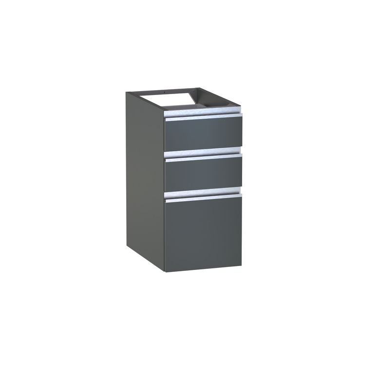 Meuble complément sous-vasque, 3 tiroirs, décor verni laqué FORMEO