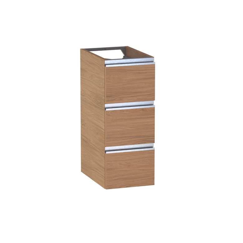 Meuble complément sous-vasque, 3 tiroirs, décor naturel FORMEO