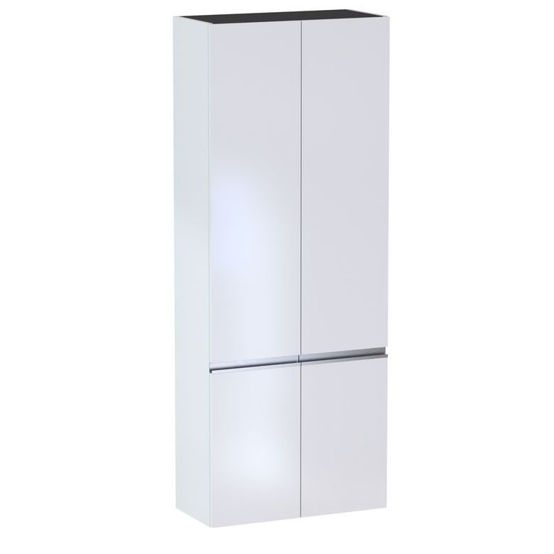 Colonne de salle de bains L.70 cm, 4 portes, décor uni FORMEO