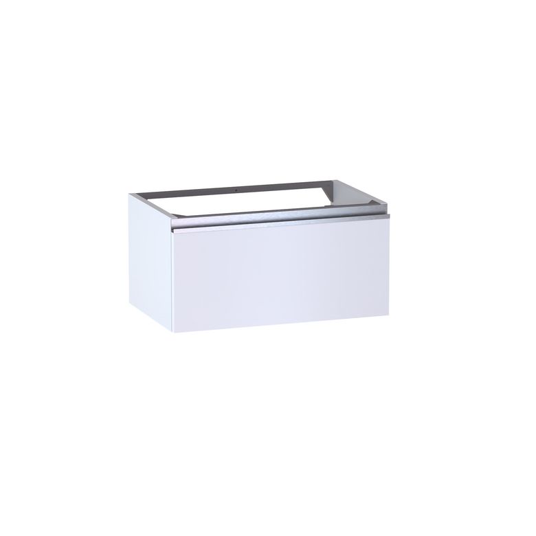Meuble sous-vasque gain de place L.60 cm, 1 tiroir, décor verni laqué FORMEO