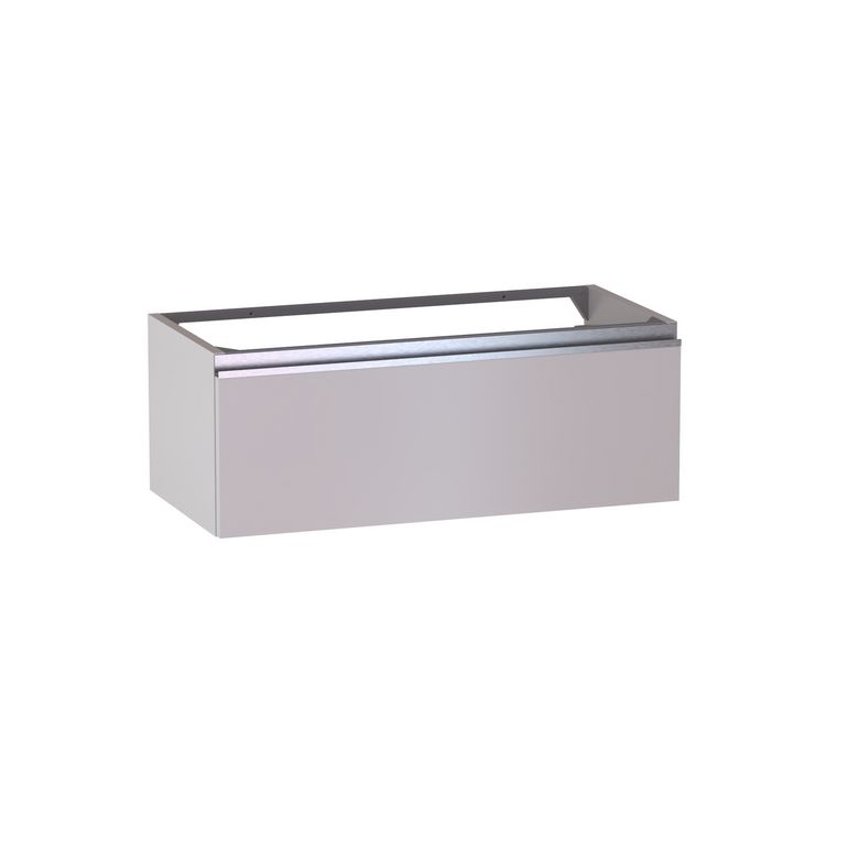 Meuble sous-vasque gain de place L.80 cm, 1 tiroir, décor uni FORMEO