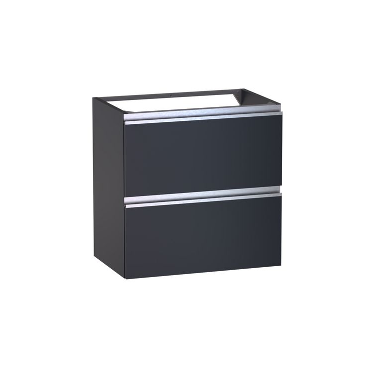 Meuble sous-vasque gain de place L.60 cm, 2 tiroirs, décor uni FORMEO
