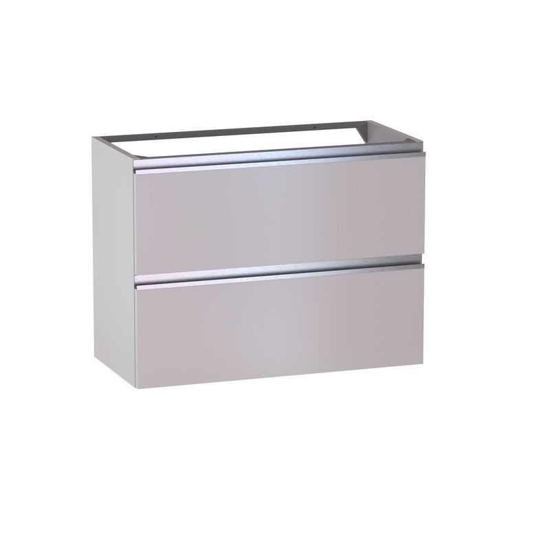 Meuble sous-vasque gain de place L.80 cm, 2 tiroirs, décor uni FORMEO