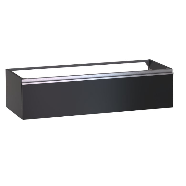 Meuble sous-vasque L.120 cm, 1 tiroir, décor verni laqué FORMEO