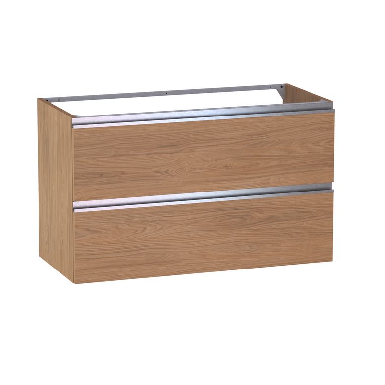 Meuble sous-vasque L.100 cm, 2 tiroirs, décor naturel FORMEO