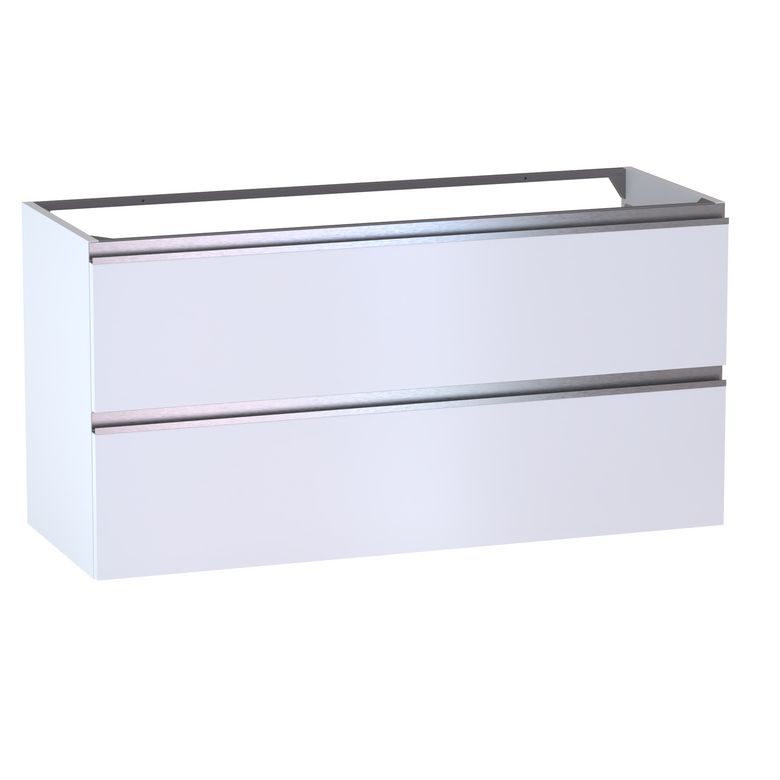 Meuble sous-vasque L.120 cm, 2 tiroirs, décor verni laqué FORMEO