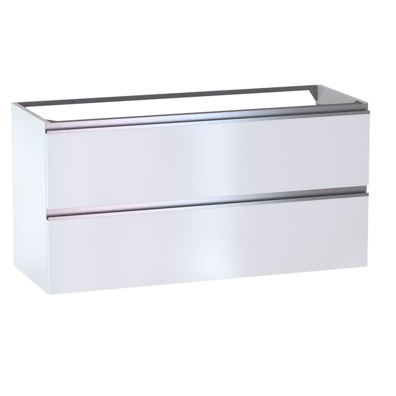 Meuble sous-vasque L.120 cm, 2 tiroirs, décor uni FORMEO