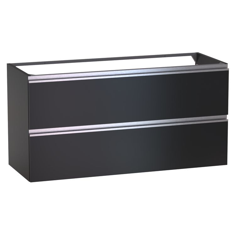 Meuble sous-vasque L.120 cm, 2 tiroirs, décor verni laqué FORMEO