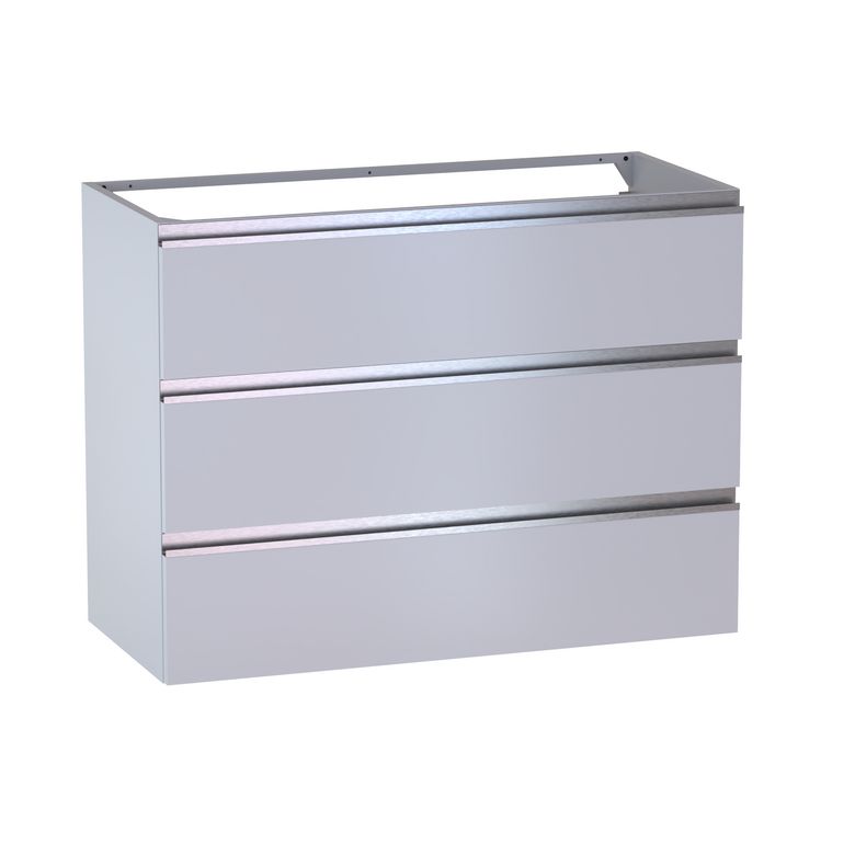 Meuble sous-vasque L.100 cm, 3 tiroirs, décor verni laqué FORMEO