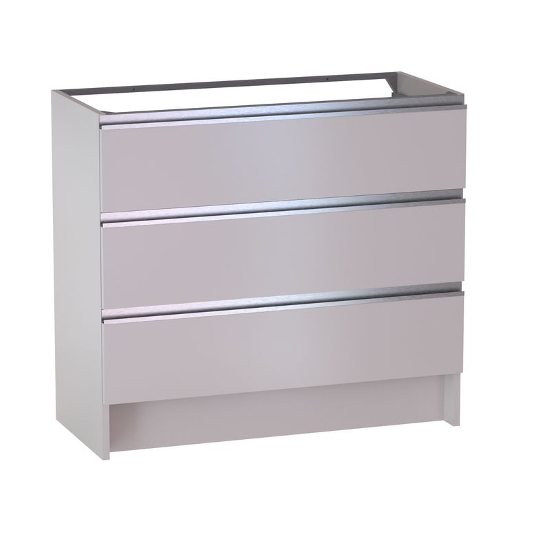 Meuble sous vasque reposant L.100 cm, 3 tiroirs, décor uni FORMEO