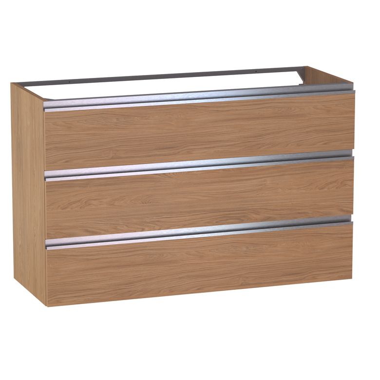 Meuble sous-vasque L.120 cm, 3 tiroirs, décor naturel FORMEO