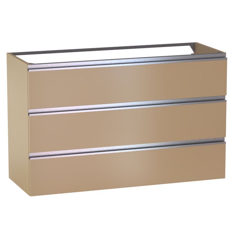 Meuble sous-vasque L.120 cm, 3 tiroirs, décor verni laqué FORMEO