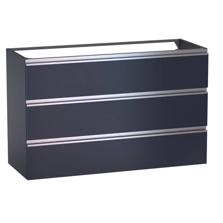 Meuble sous-vasque L.120 cm, 3 tiroirs, décor verni laqué FORMEO