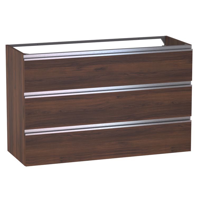 Meuble sous-vasque L.120 cm, 3 tiroirs, décor naturel FORMEO