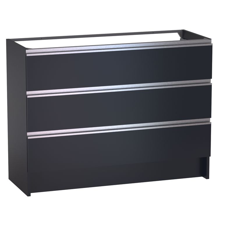 Meuble sous vasque reposant L.120 cm, 3 tiroirs, décor uni FORMEO
