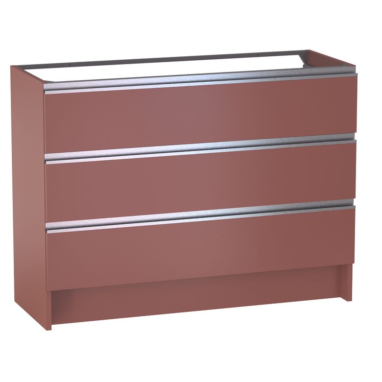 Meuble sous vasque reposant L.120 cm, 3 tiroirs, décor uni FORMEO