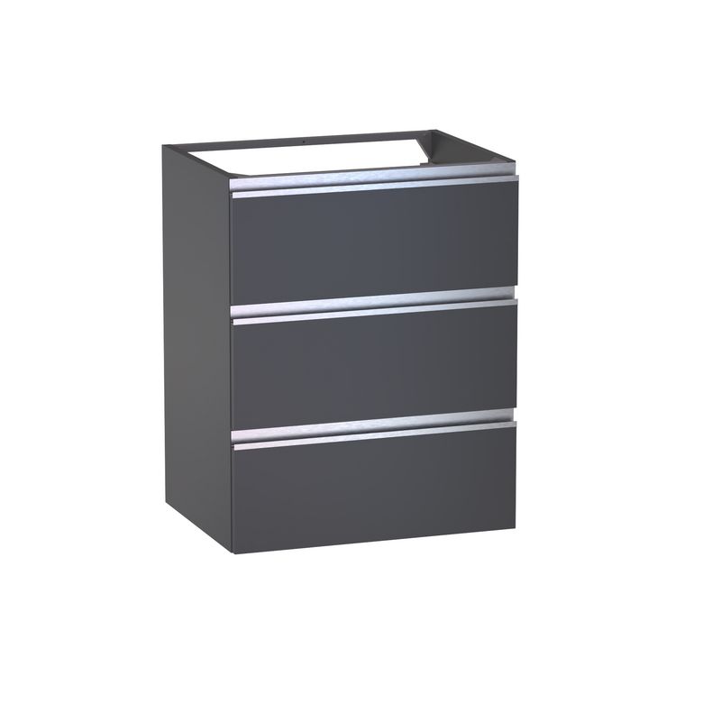 Meuble sous-vasque L.60 cm, 3 tiroirs, décor uni FORMEO