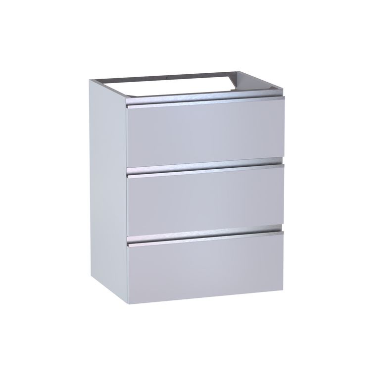 Meuble sous-vasque L.60 cm, 3 tiroirs, décor verni laqué FORMEO
