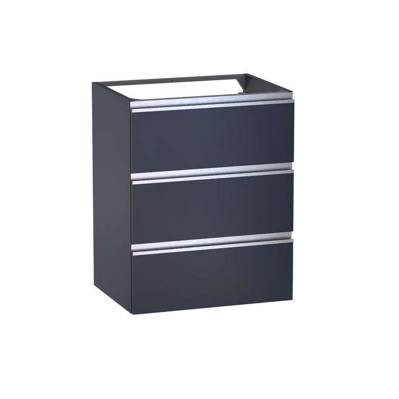 Meuble sous-vasque L.60 cm, 3 tiroirs, décor verni laqué FORMEO