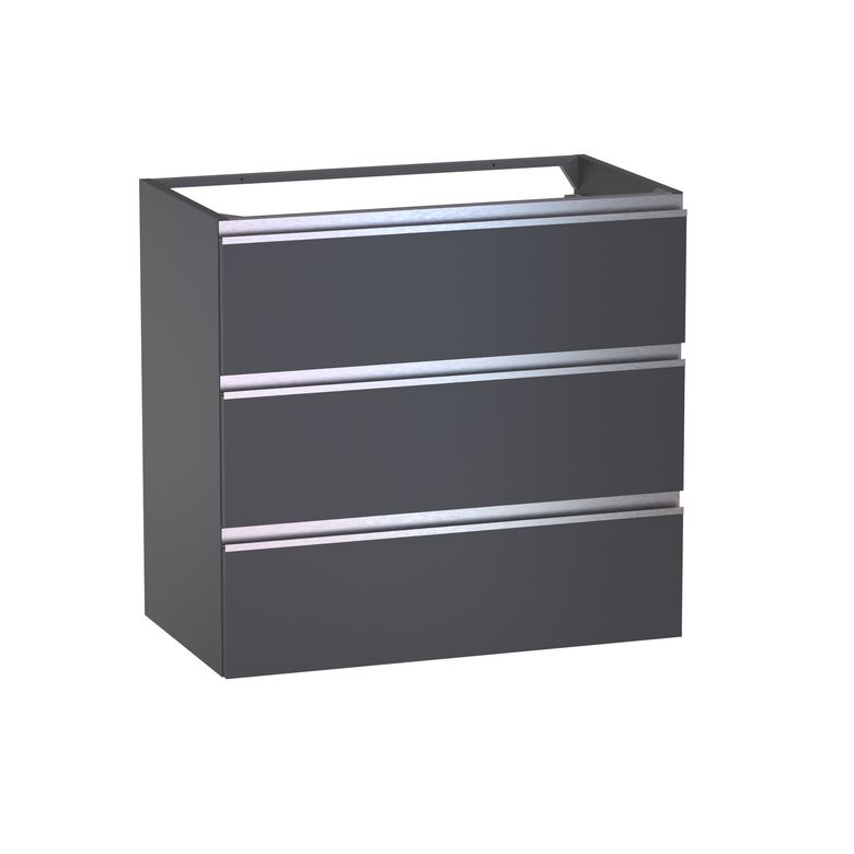 Meuble sous-vasque L.80 cm, 3 tiroirs, décor uni FORMEO